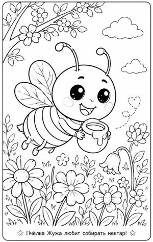 Bee in the Flower Garden